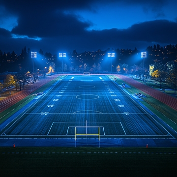 青春足球场夜景