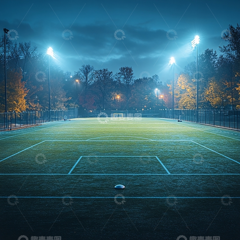 高清大图下载【趣麦麦图】夜晚网球场