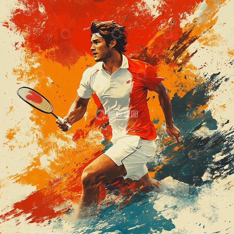 高清大图下载【趣麦麦图】网球运动海报