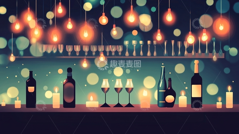 高清大图下载【趣麦麦图】酒会背景