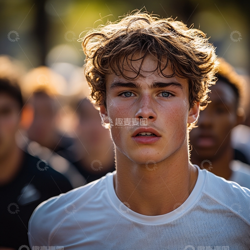 高清大图下载【趣麦麦图】运动员阳光