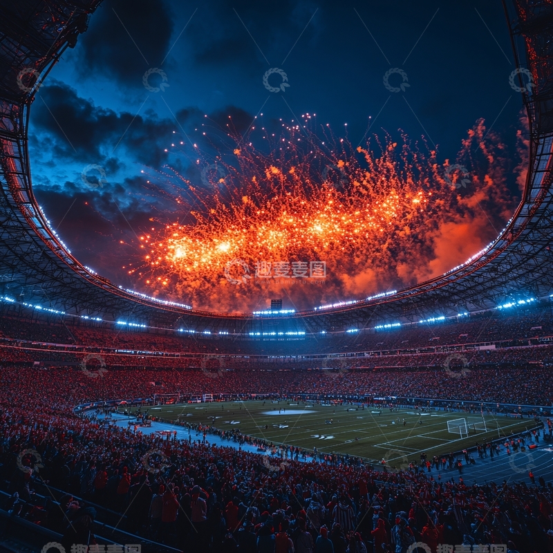 高清大图下载【趣麦麦图】热烈欢呼足球场