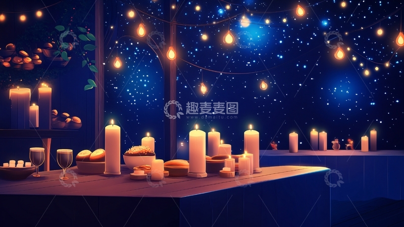 高清大图下载【趣麦麦图】祈福平安夜橱窗