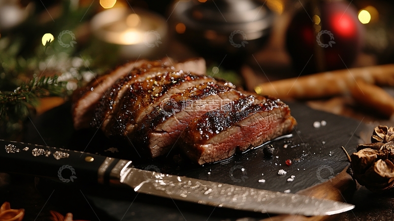 高清大图下载【趣麦麦图】圣诞节烤肉1