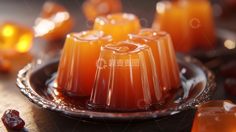 高清大图下载【趣麦麦图】蔗糖马蹄糕特写1