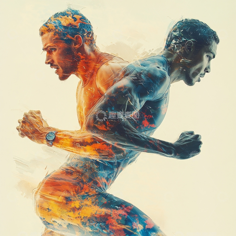 高清大图下载【趣麦麦图】运动跑步系列视觉1