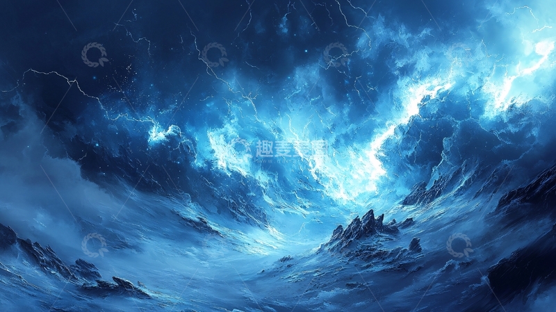 高清大图下载【趣麦麦图】波涛汹涌云朵