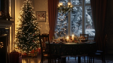 圣诞餐厅布置9