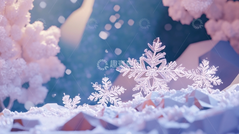 高清大图下载【趣麦麦图】圣诞节梦幻冰雕冰雪