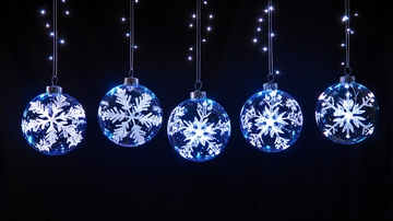 节日气氛雪花球体1