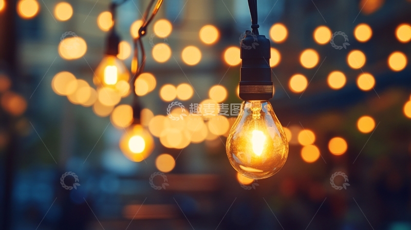 高清大图下载【趣麦麦图】暖色灯泡