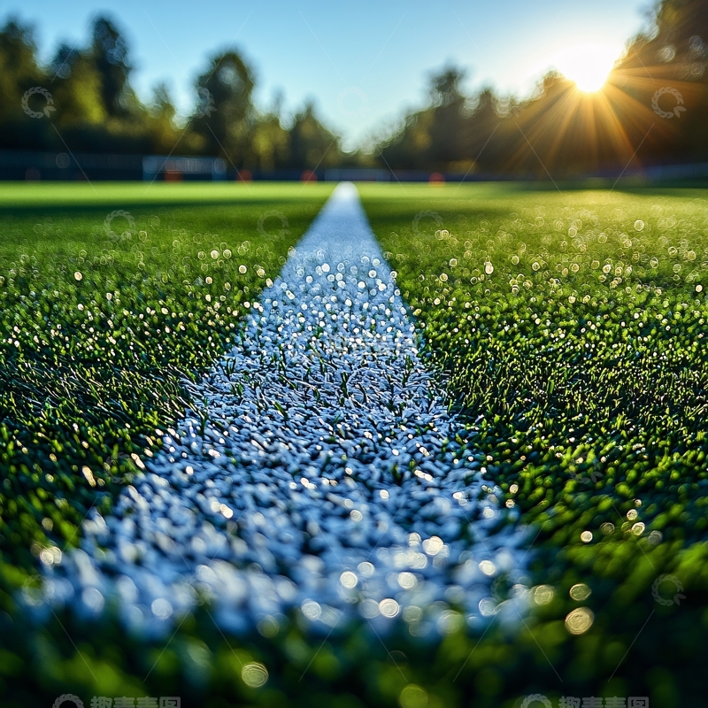 高清大图下载【趣麦麦图】阳光下的足球场1