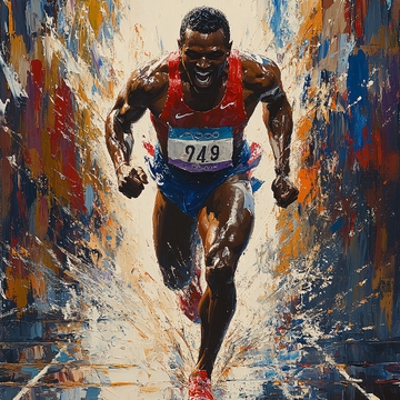 原创插画运动员