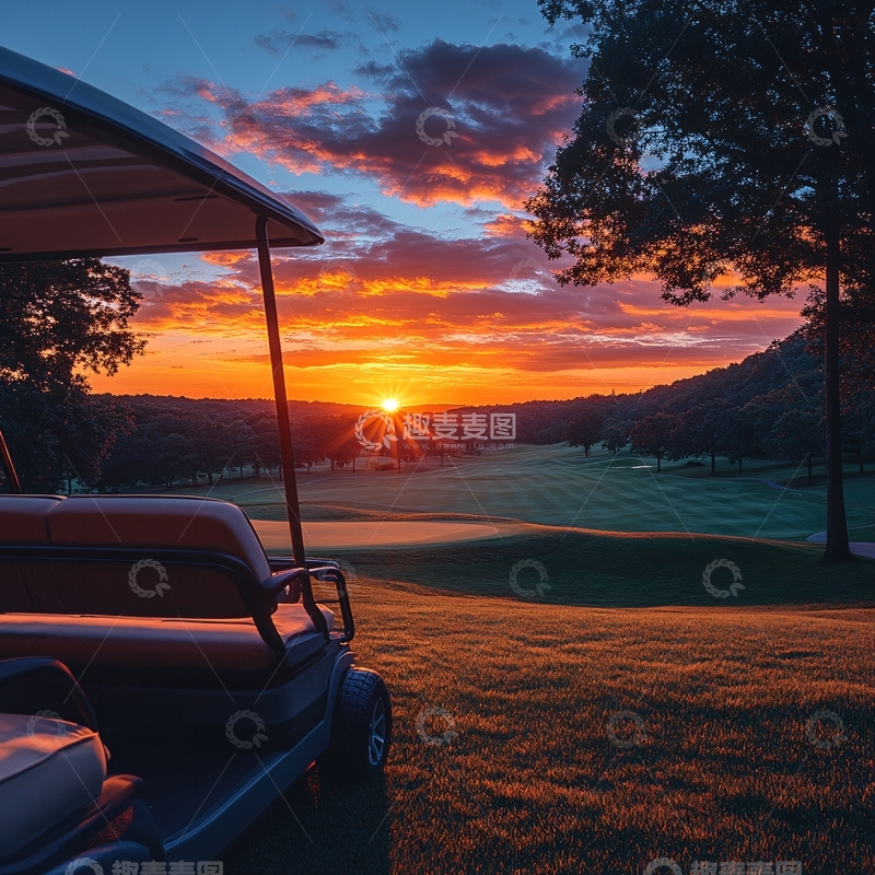 高清大图下载【趣麦麦图】山地高尔夫球场风光1