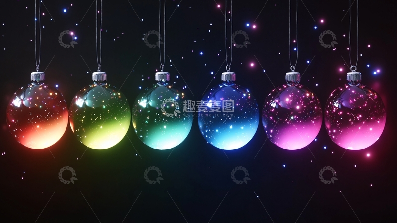 高清大图下载【趣麦麦图】魔幻彩球圣诞1