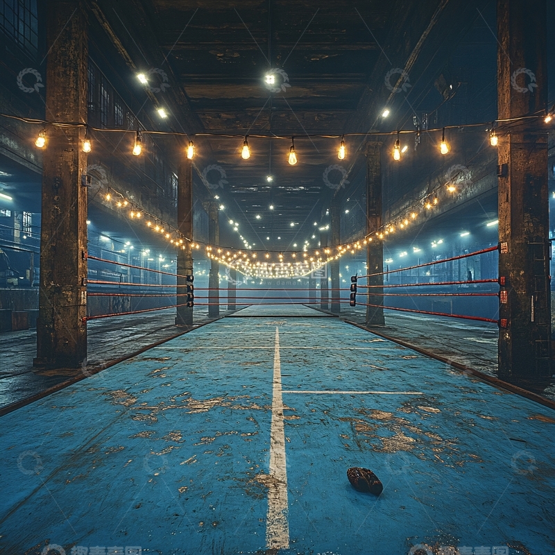 高清大图下载【趣麦麦图】桥下蓝球场