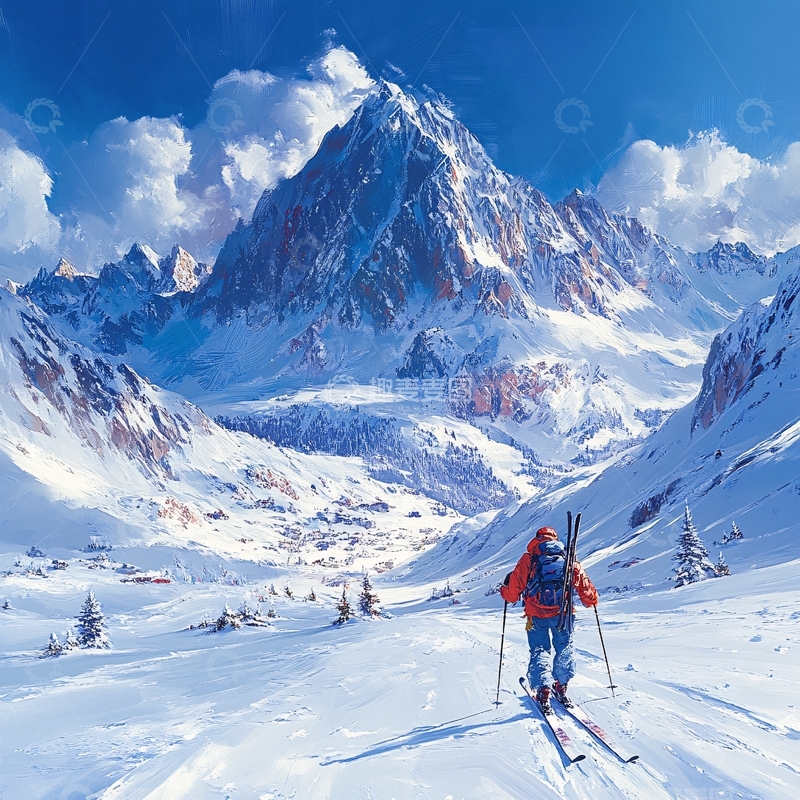 高清大图下载【趣麦麦图】滑雪壁纸10
