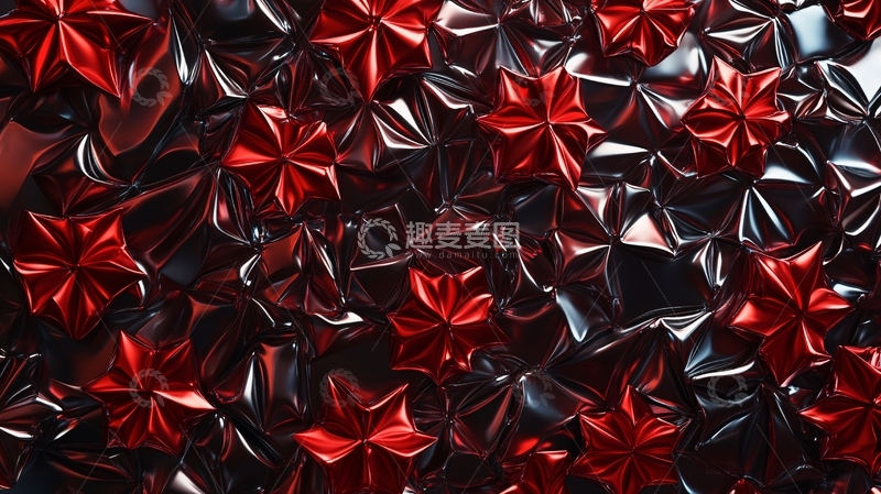 高清大图下载【趣麦麦图】红黑立体背景钻石色彩3