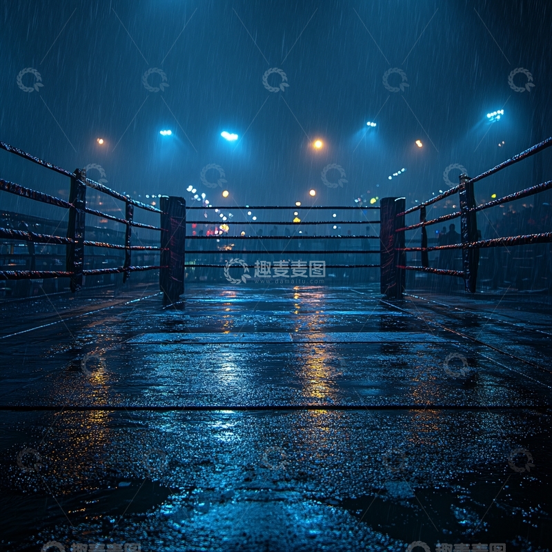 高清大图下载【趣麦麦图】雨夜天桥