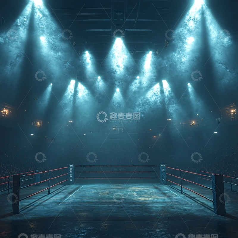 高清大图下载【趣麦麦图】拳击舞台背景2