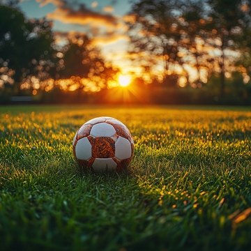 阳光下的足球