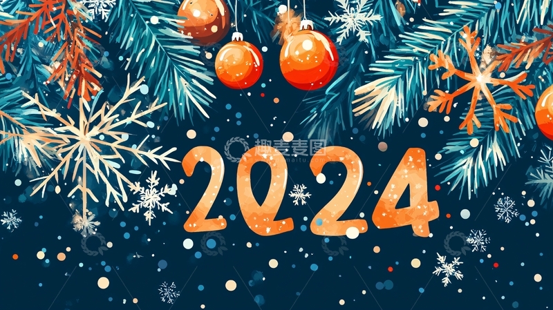 高清大图下载【趣麦麦图】新年向量雪花