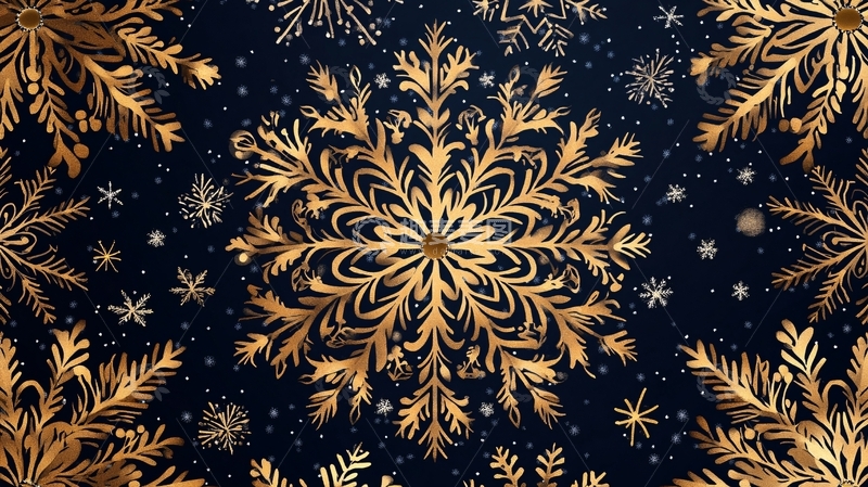 高清大图下载【趣麦麦图】圣诞雪花壁纸5