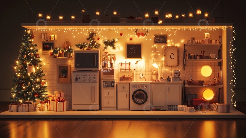 高清大图下载【趣麦麦图】新年电器