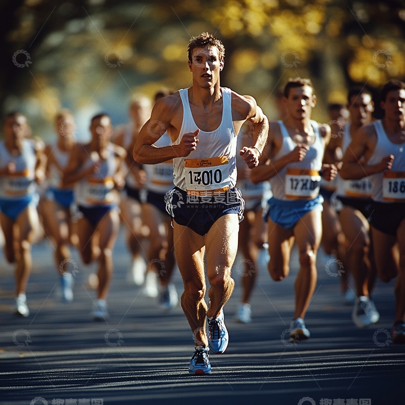 高清大图下载【趣麦麦图】竞赛的运动员