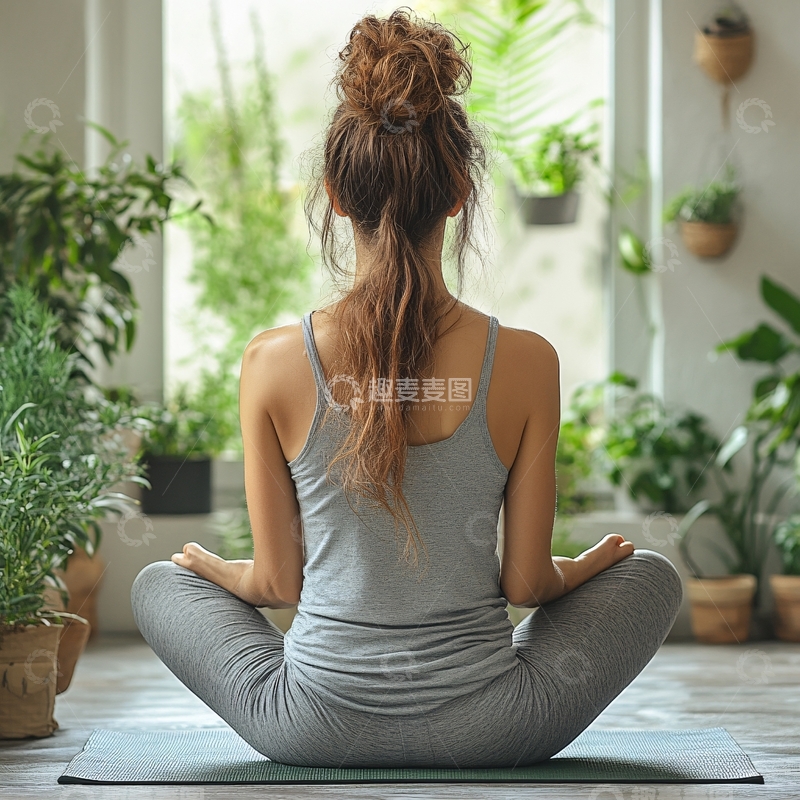 高清大图下载【趣麦麦图】瑜伽练习与身心平衡