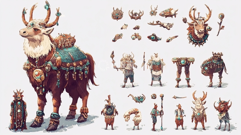 高清大图下载【趣麦麦图】牛牛原画