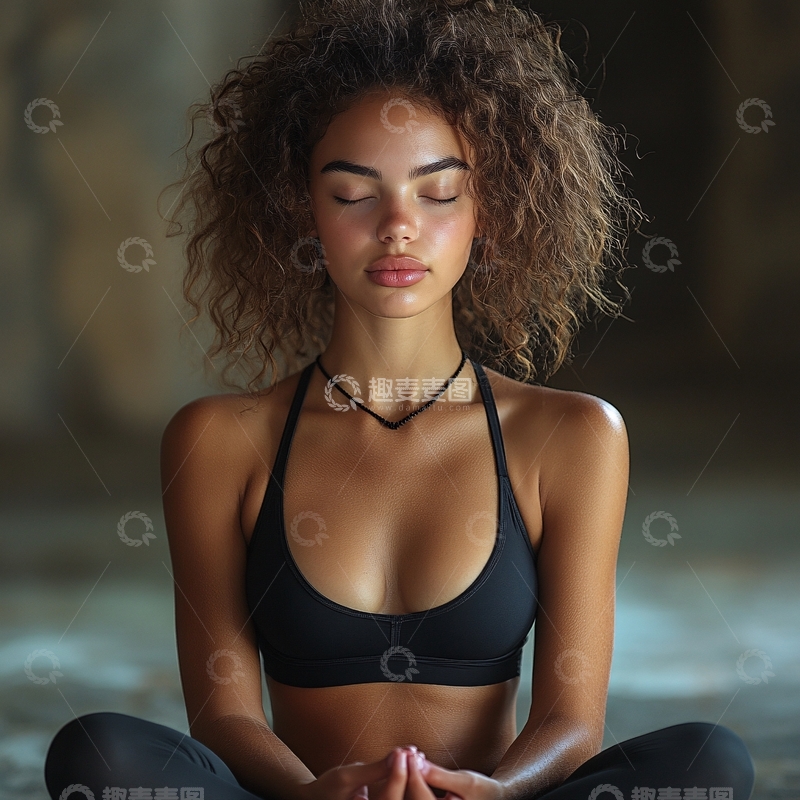 高清大图下载【趣麦麦图】瑜伽练习与放松
