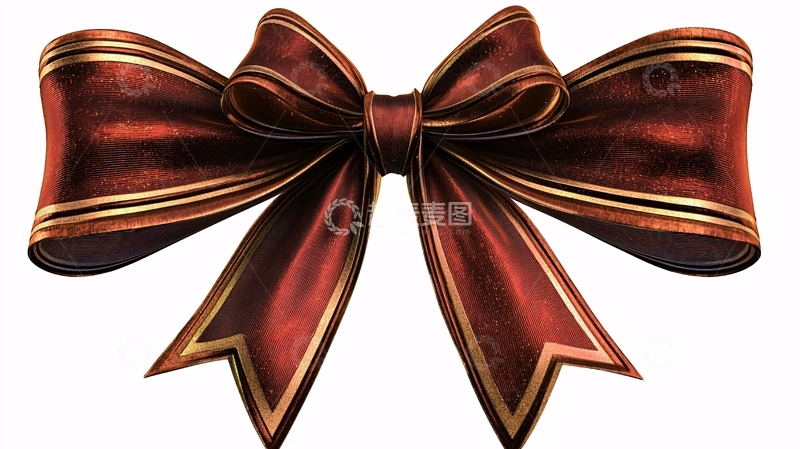 高清大图下载【趣麦麦图】金色蝴蝶结丝绸领结