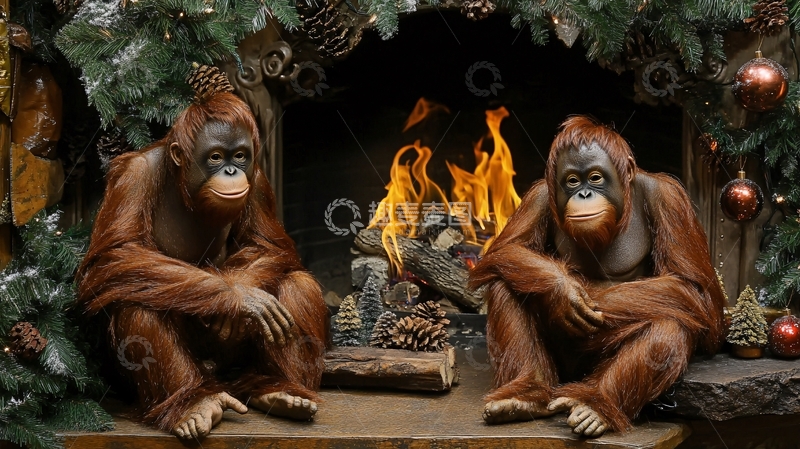 高清大图下载【趣麦麦图】猩猩木圣诞装饰