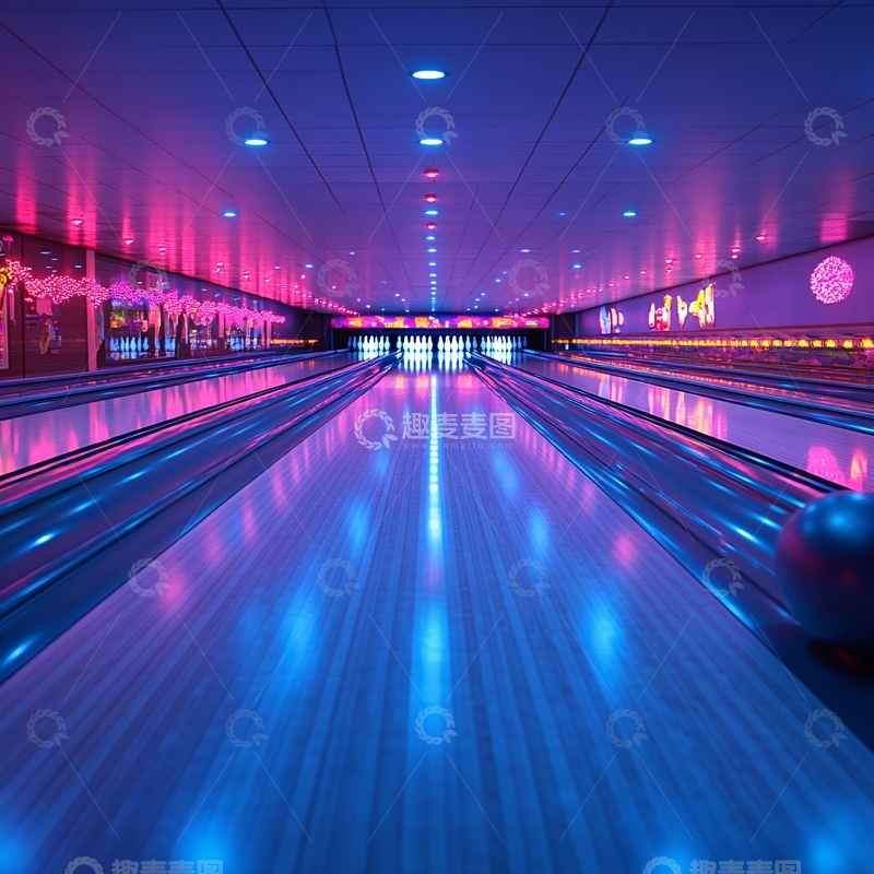 高清大图下载【趣麦麦图】保龄球赛道