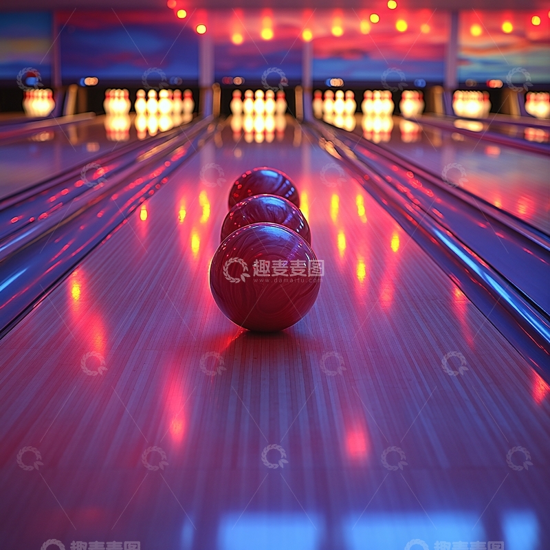 高清大图下载【趣麦麦图】保龄球球道