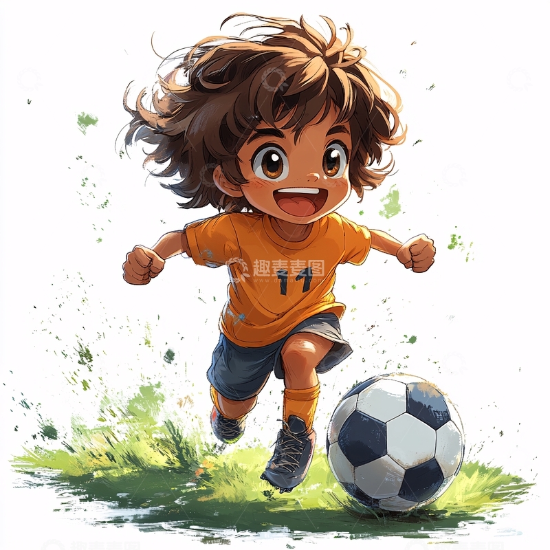 高清大图下载【趣麦麦图】版足球男孩