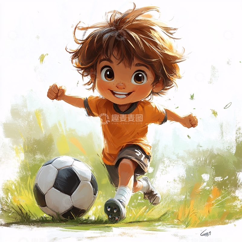高清大图下载【趣麦麦图】版足球男孩1
