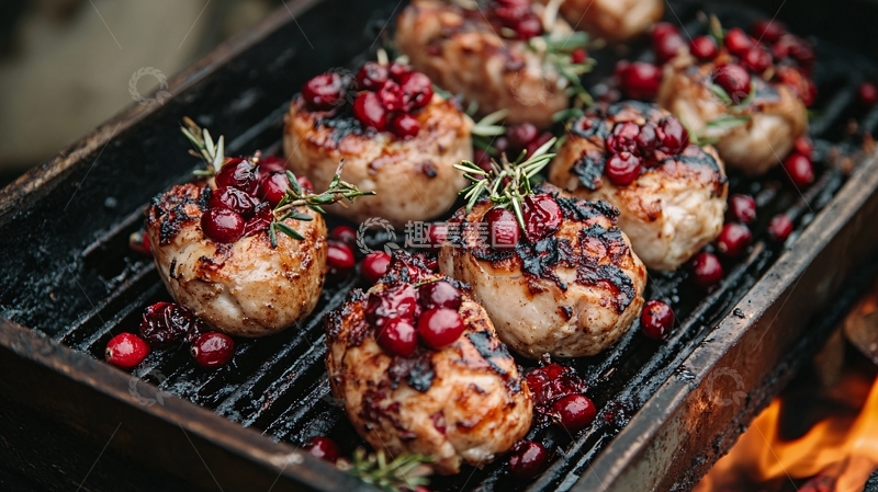 高清大图下载【趣麦麦图】传统烤肉节日美食