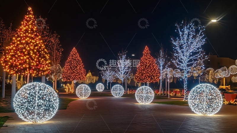 高清大图下载【趣麦麦图】节日灯光小品
