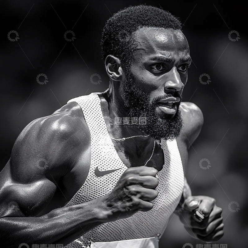 高清大图下载【趣麦麦图】黑人运动员