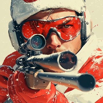 射击运动员瞄准冠军