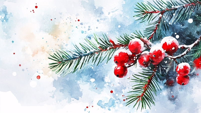 高清大图下载【趣麦麦图】落雪的红果1