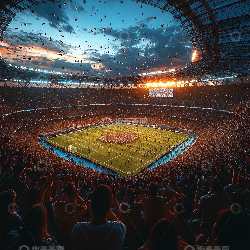 高清大图下载【趣麦麦图】体育场插画