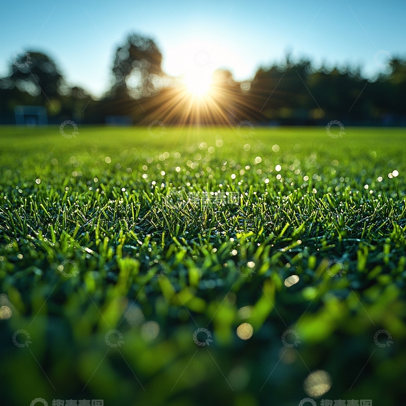 高清大图下载【趣麦麦图】阳光下的绿茵场9