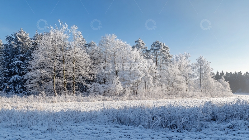 高清大图下载【趣麦麦图】沼泽雾凇