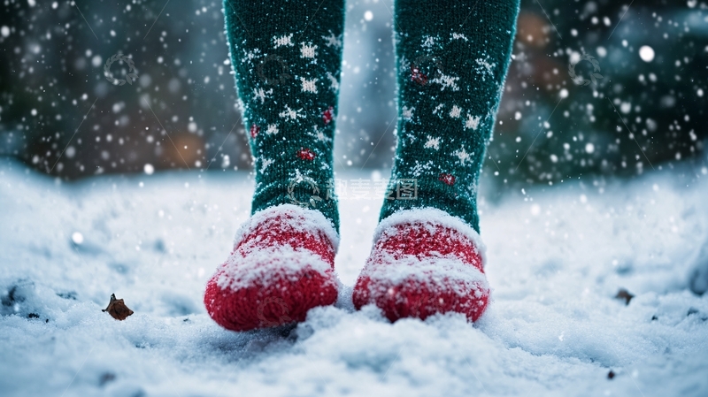 高清大图下载【趣麦麦图】圣诞鞋地