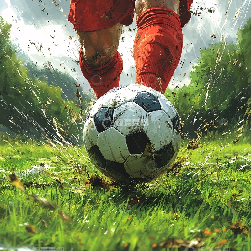 高清大图下载【趣麦麦图】足球运动插画1