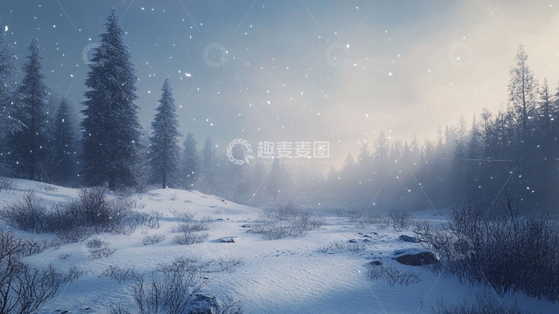 高清大图下载【趣麦麦图】意境雪场景