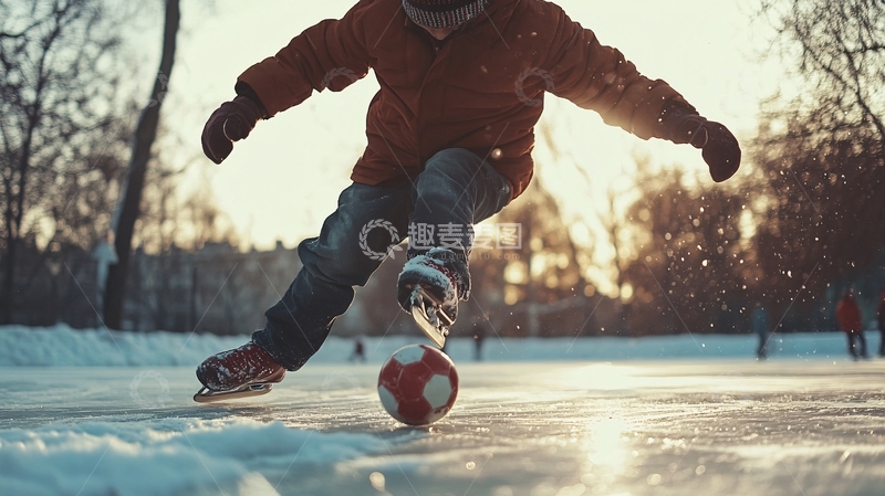 高清大图下载【趣麦麦图】冬日运动滑冰